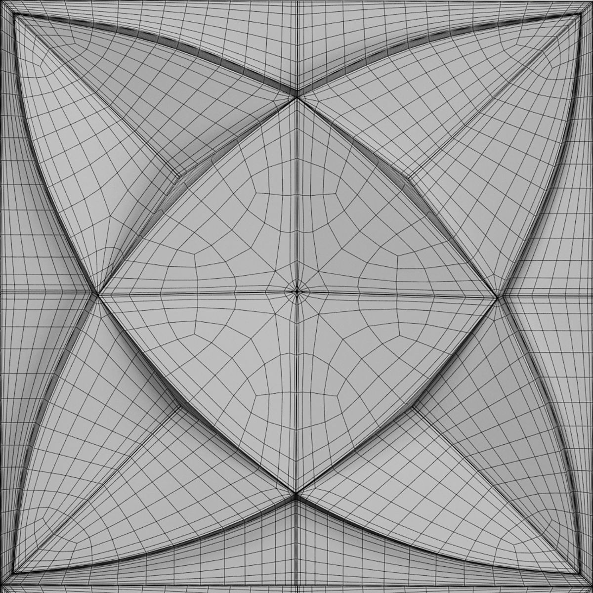 Panel wall 3D model_5