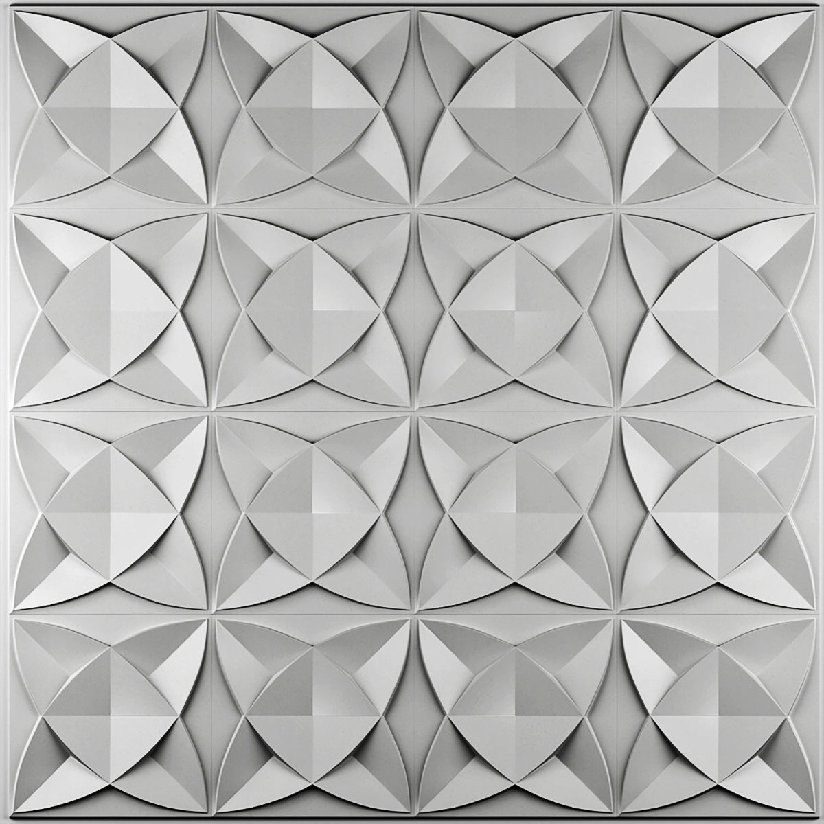 Panel wall 3D model_3