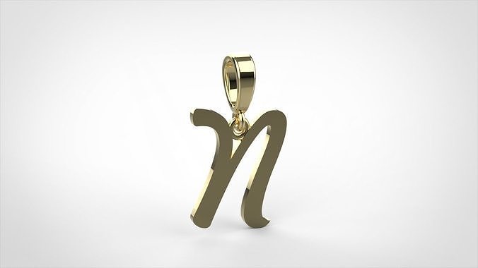 pendant alphabet hundred  3D print model