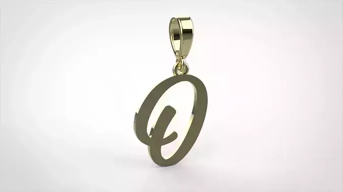  pendant alphabet hundred  O medium