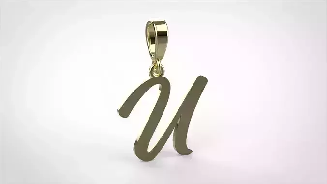 pendant alphabet hundred  U medium 