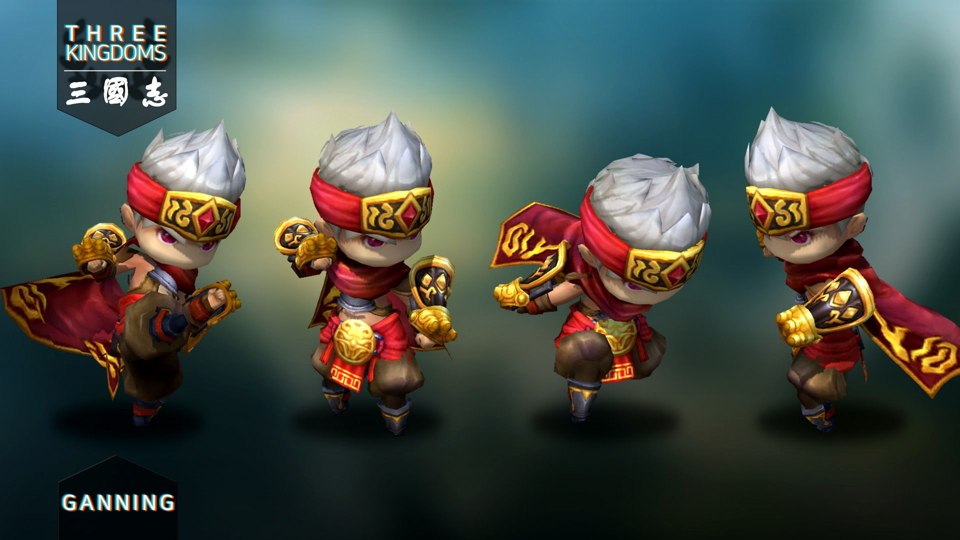 Three kingdoms - Ganning Low-poly 3D model_3