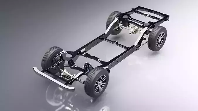 Toyota Land Cruiser Prado Chassis system 3D model