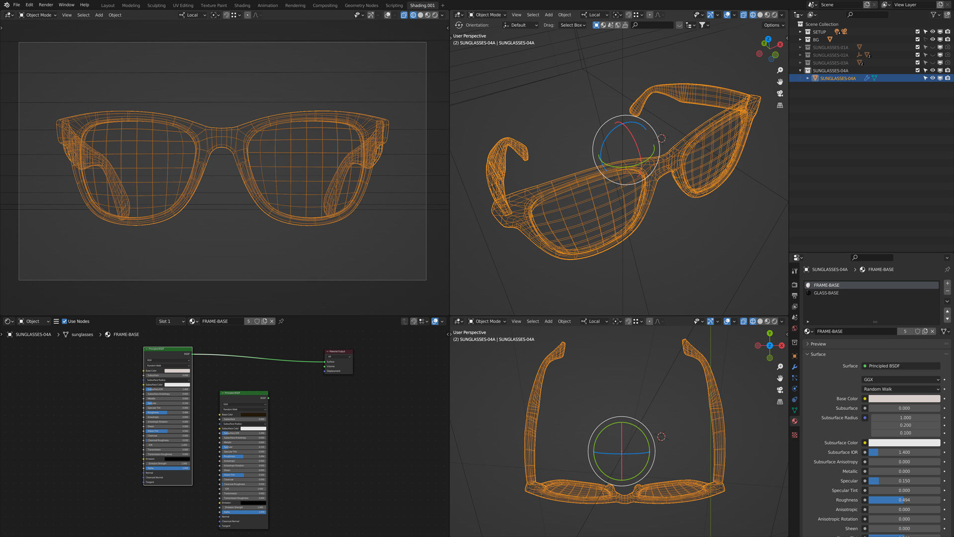 Sunglasses Cartoon Model 3D model_16