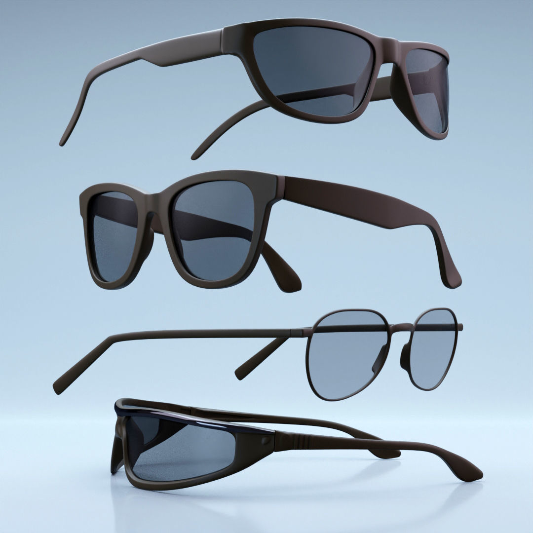 Sunglasses Cartoon Model 3D model_2