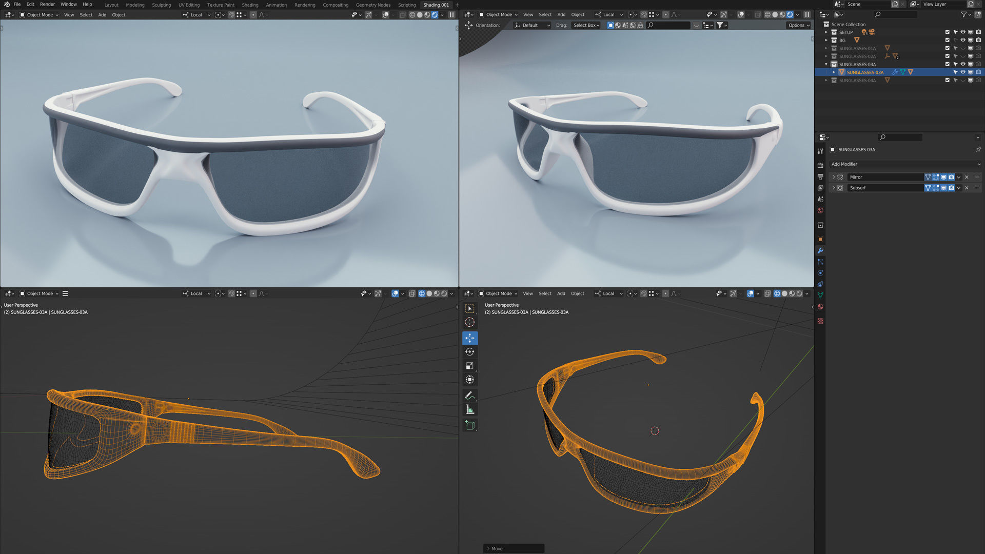 Sunglasses Cartoon Model 3D model_12