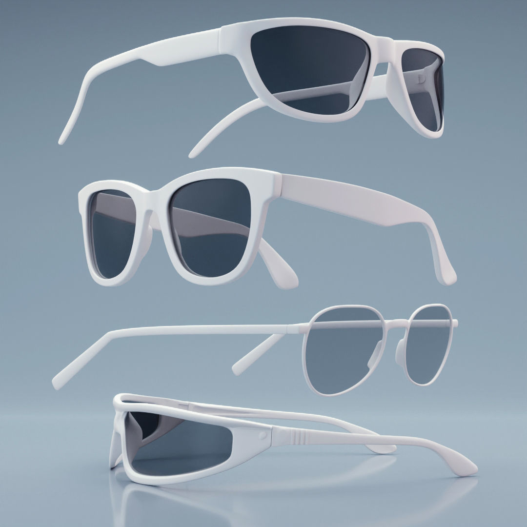 Sunglasses Cartoon Model 3D model_1