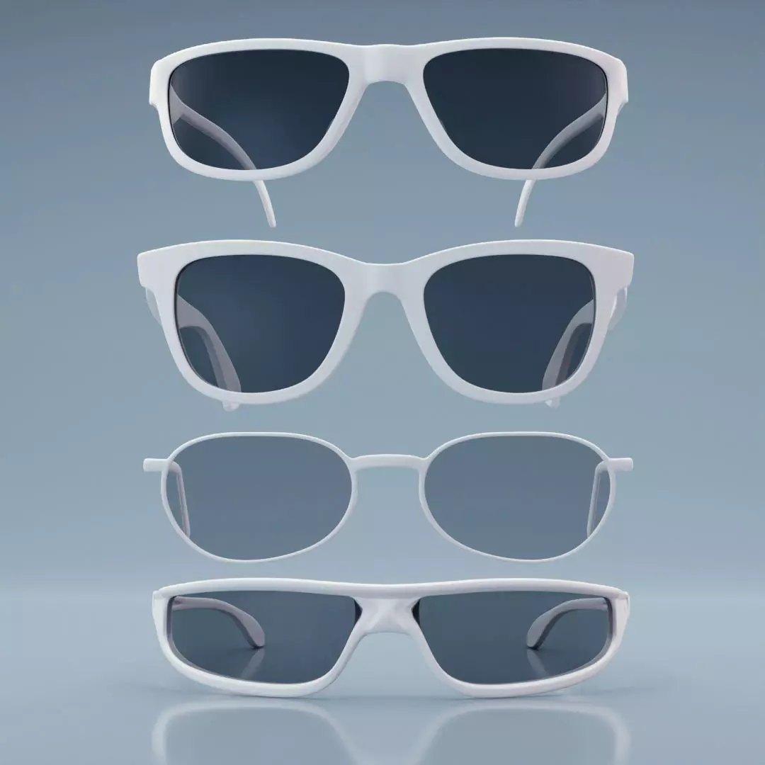 Sunglasses Cartoon Model 3D model_0