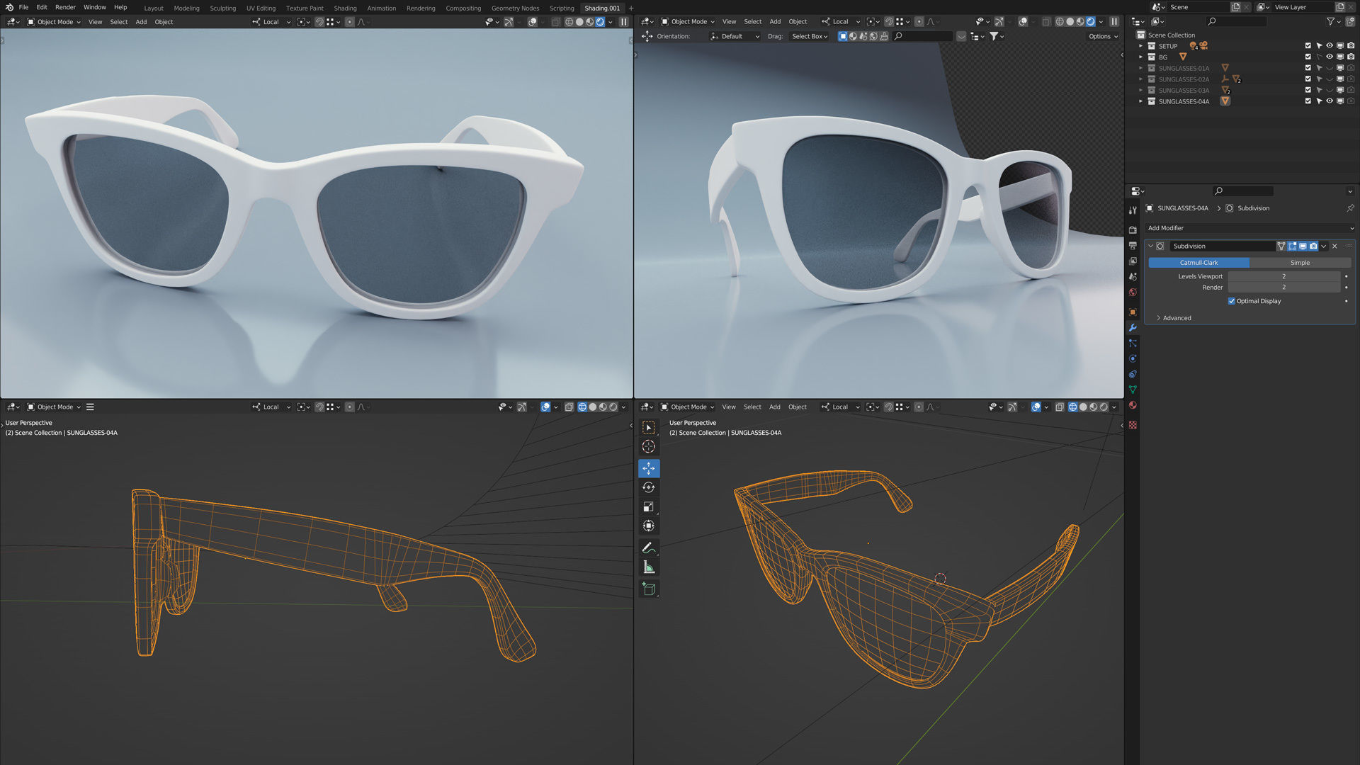 Sunglasses Cartoon Model 3D model_15