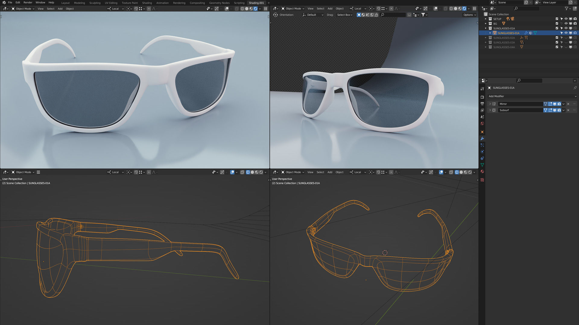 Sunglasses Cartoon Model 3D model_14