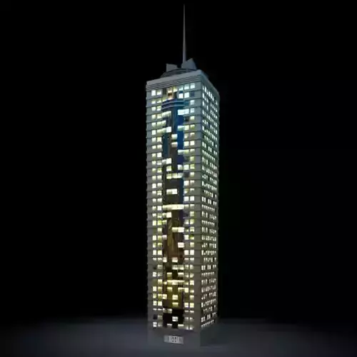 Lighted Office Skyscraper