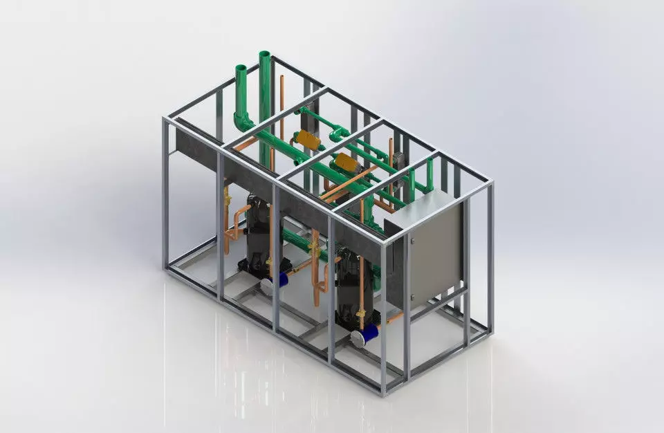 Custom designed water chiller Free 3D model_0