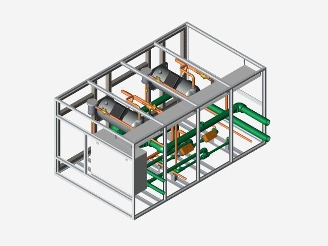 Custom designed water chiller Free 3D model_3