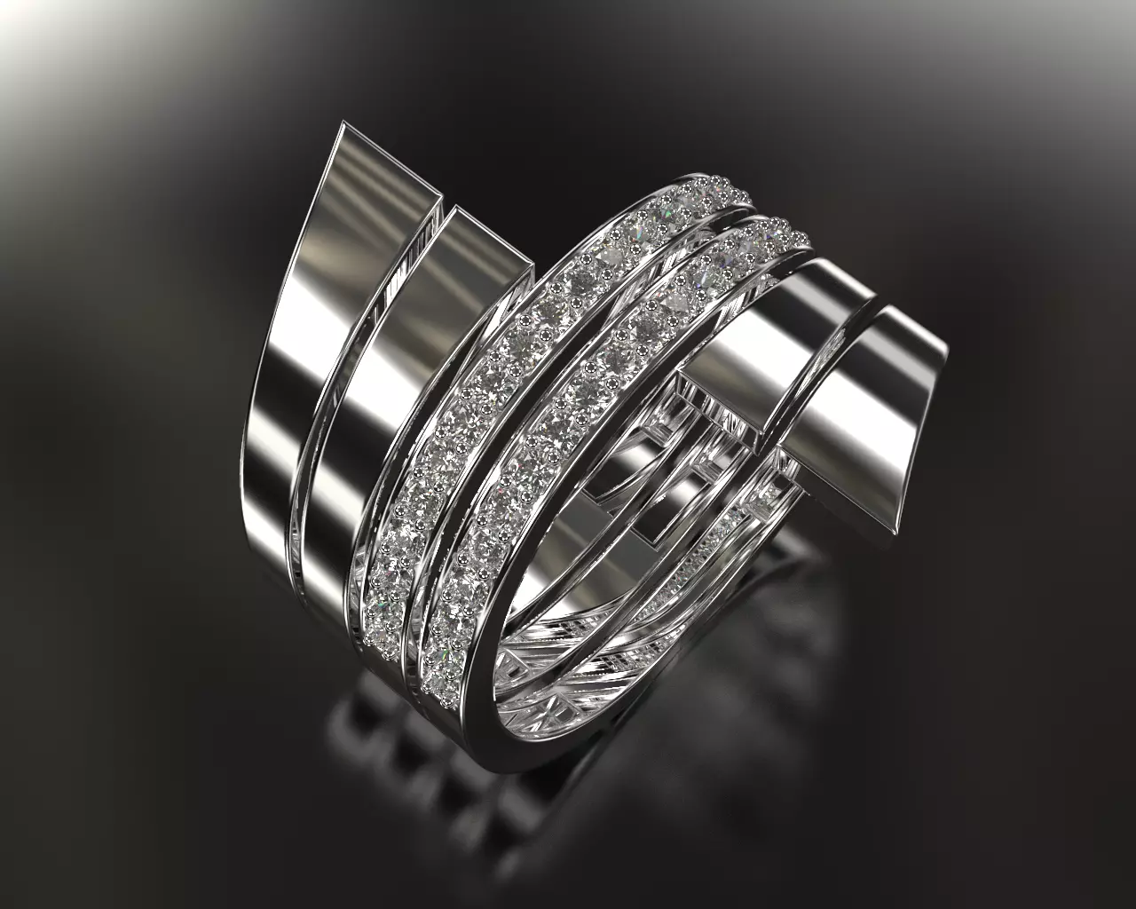 Spiral ring 3D print model