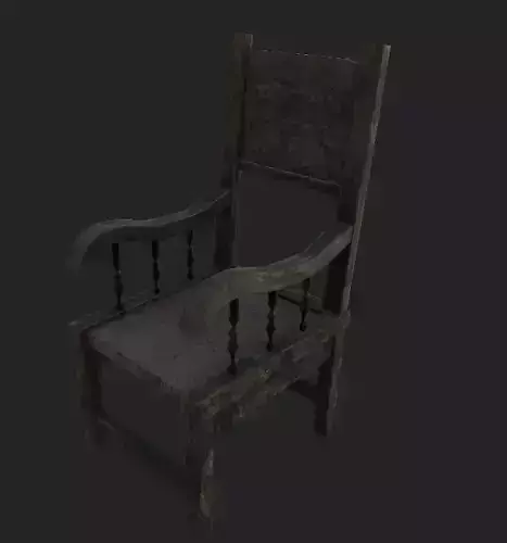 Chair for a horror game low-poly