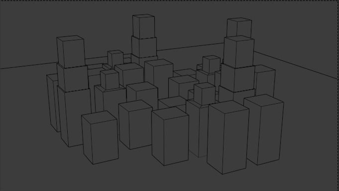 City Scape Low-poly 3D model_5