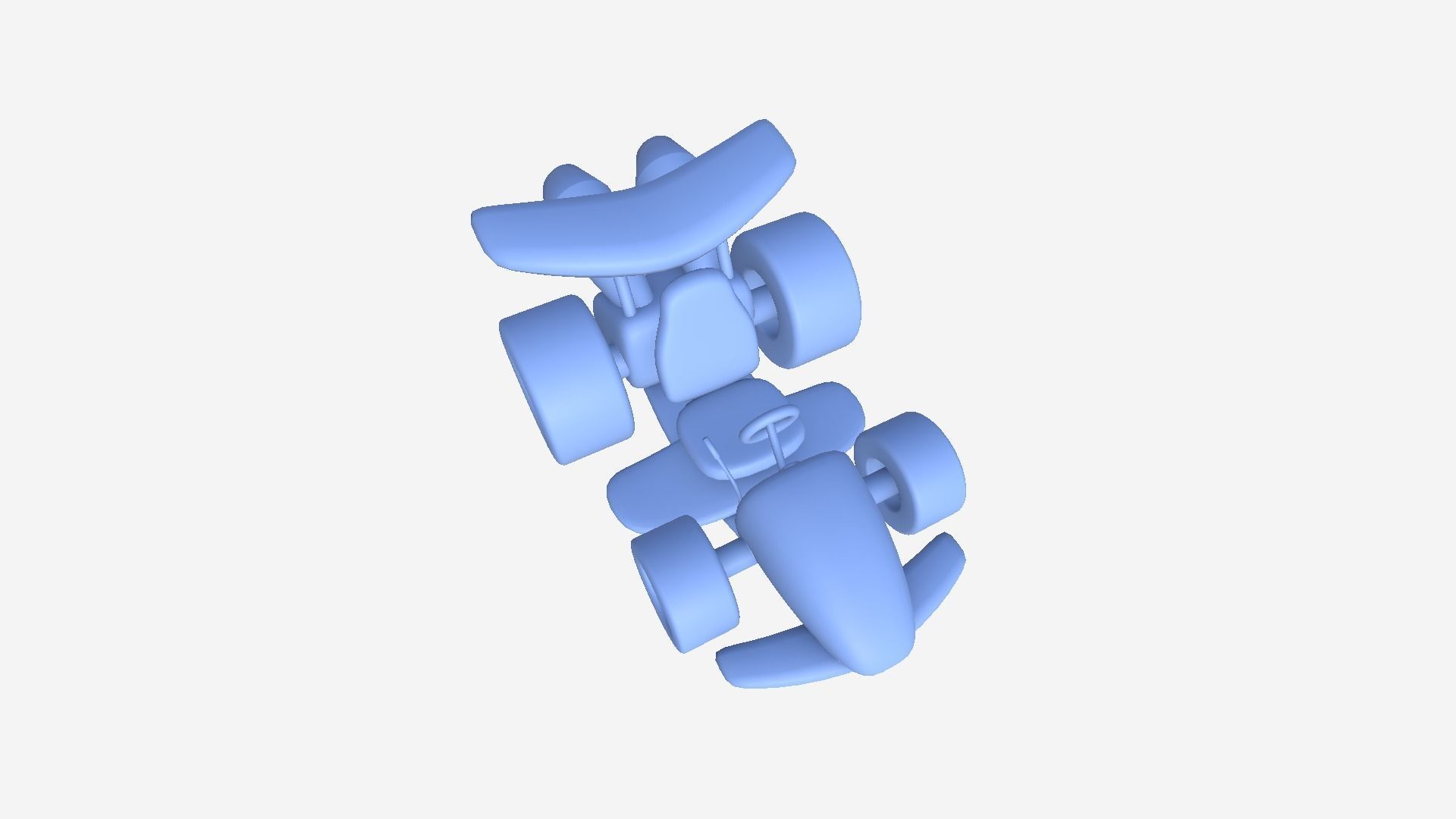 Cartoon Kart A01 Red - Vehicle Racing Design Low-poly 3D model_11