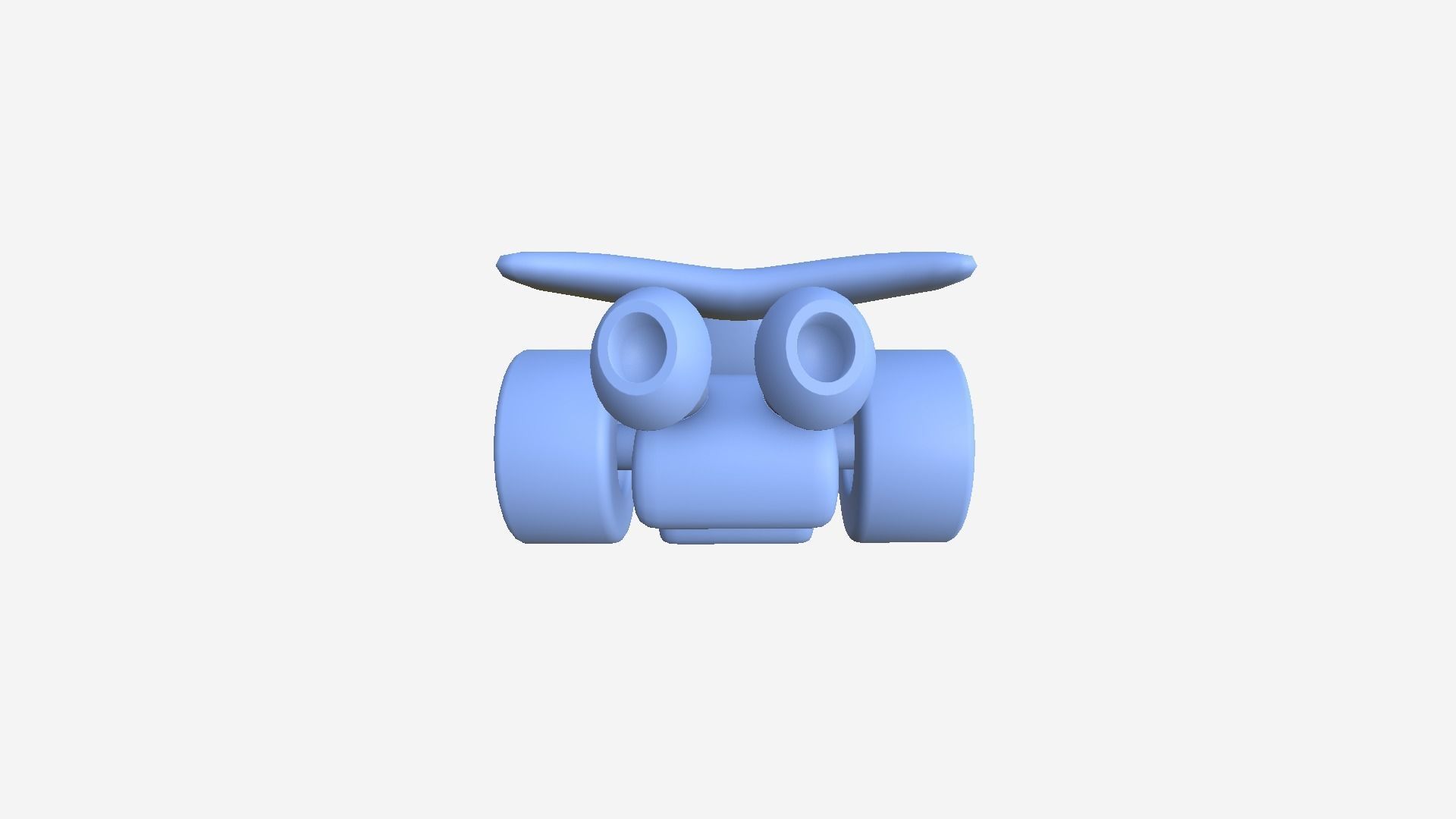 Cartoon Kart A02 Blue - Vehicle Racing Design Low-poly 3D model_10