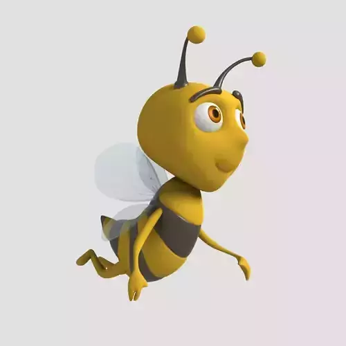 Bee cartoon character 3D
