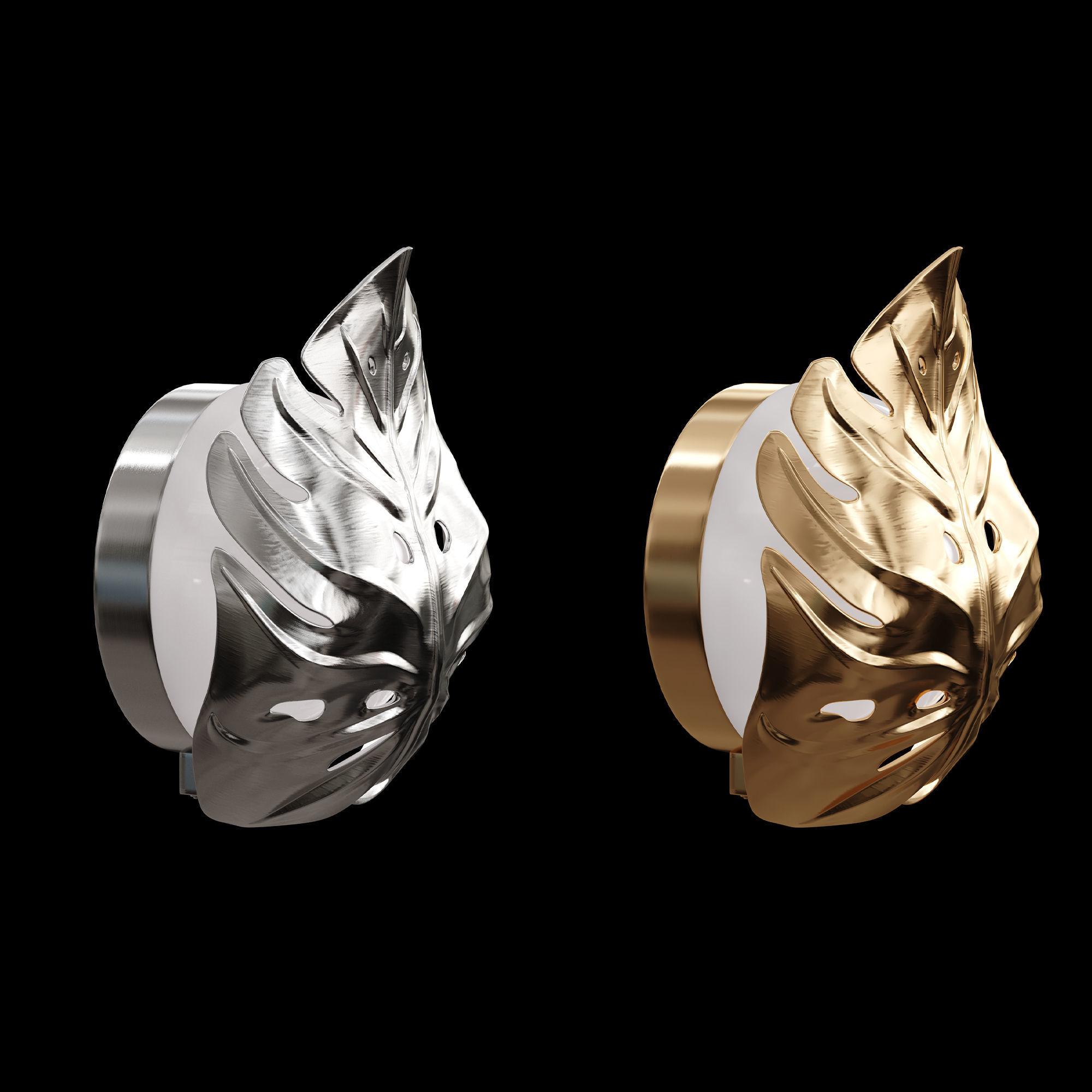 Monstera Leaf 3D model_5