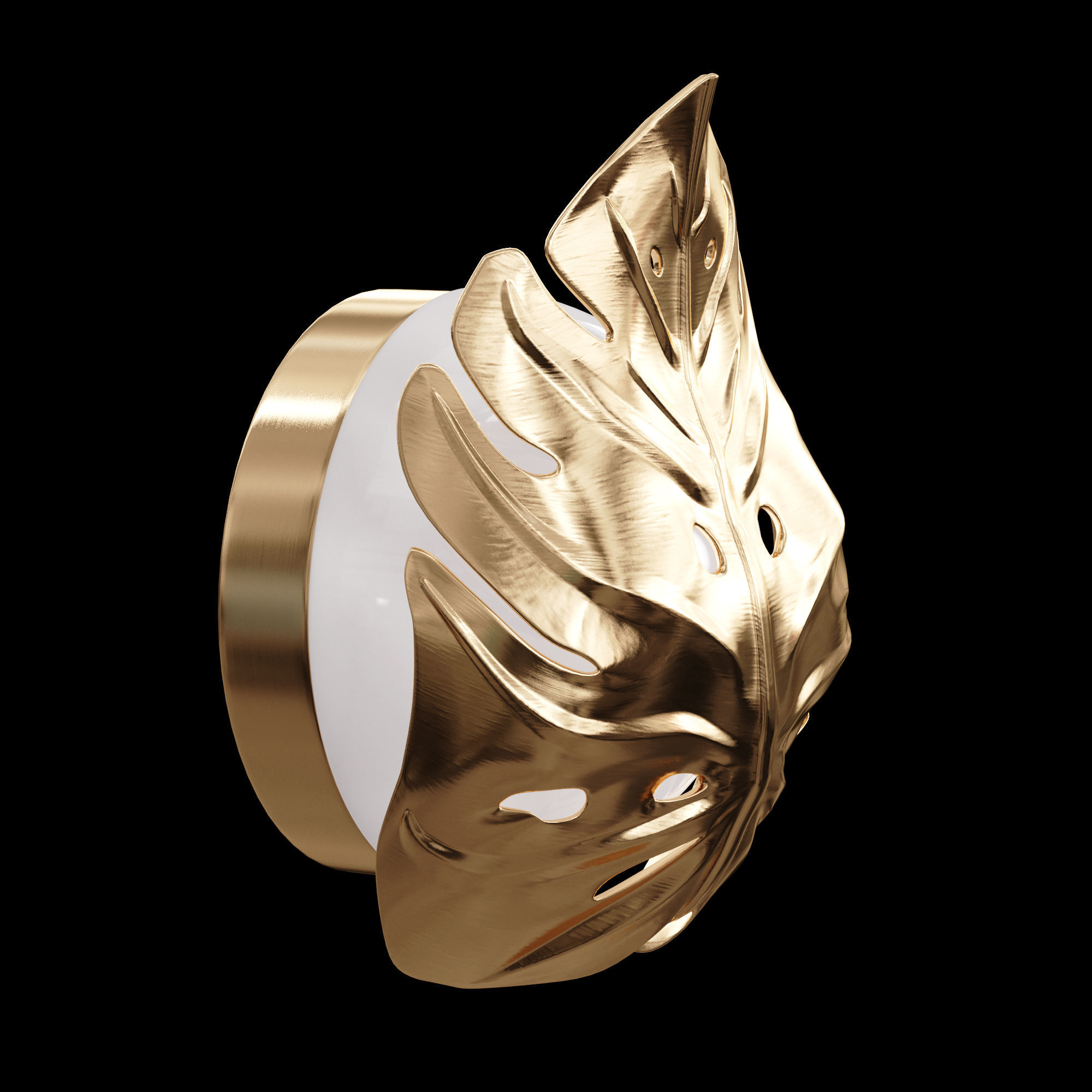 Monstera Leaf 3D model_3