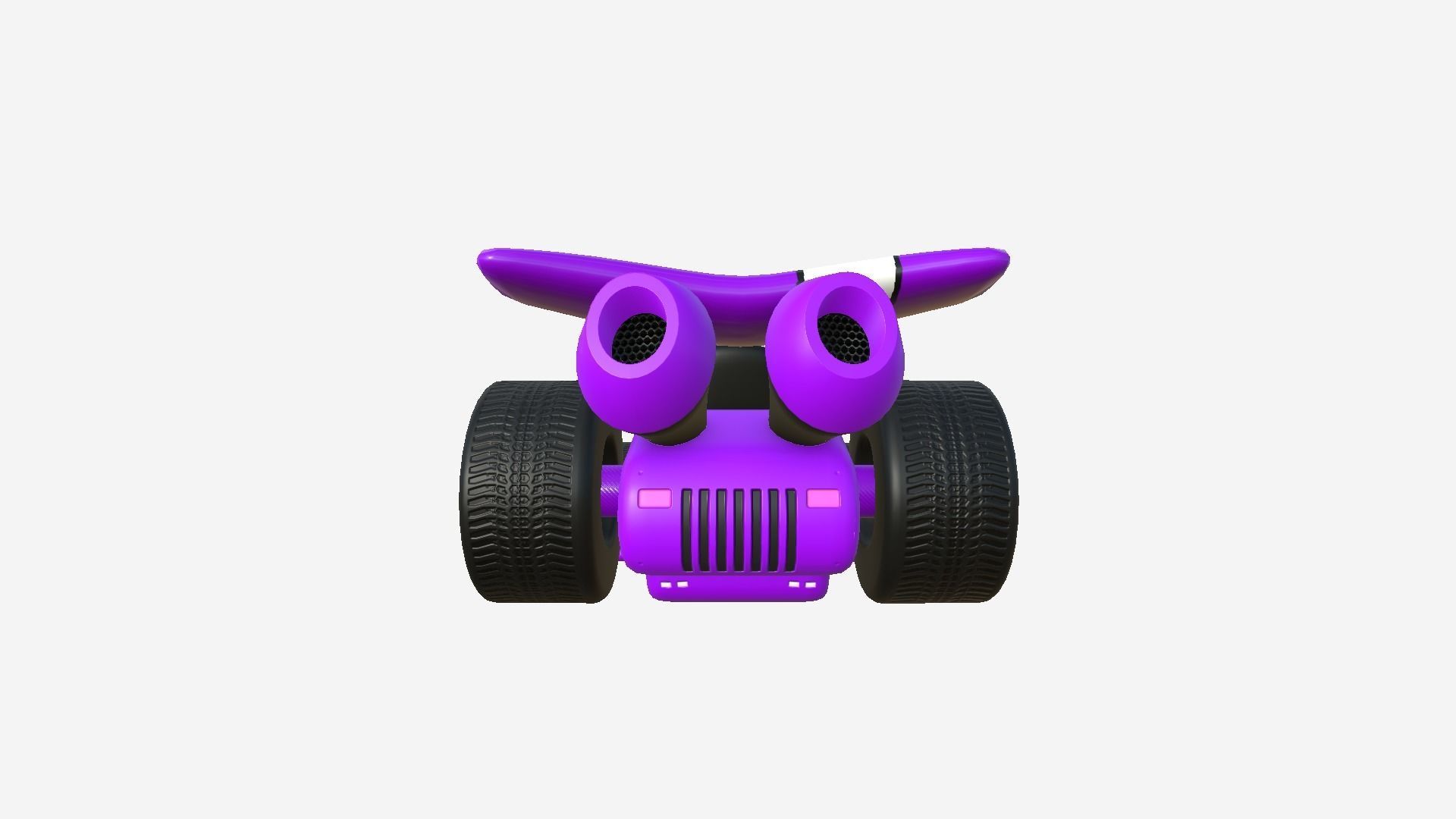 Cartoon Kart A04 Purple - Vehicle Racing Design Low-poly 3D model_3