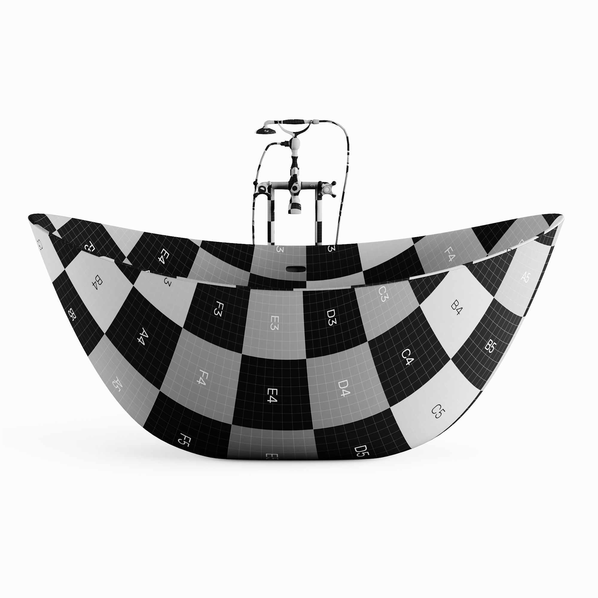 SIENA bathtup Low-poly 3D model_4