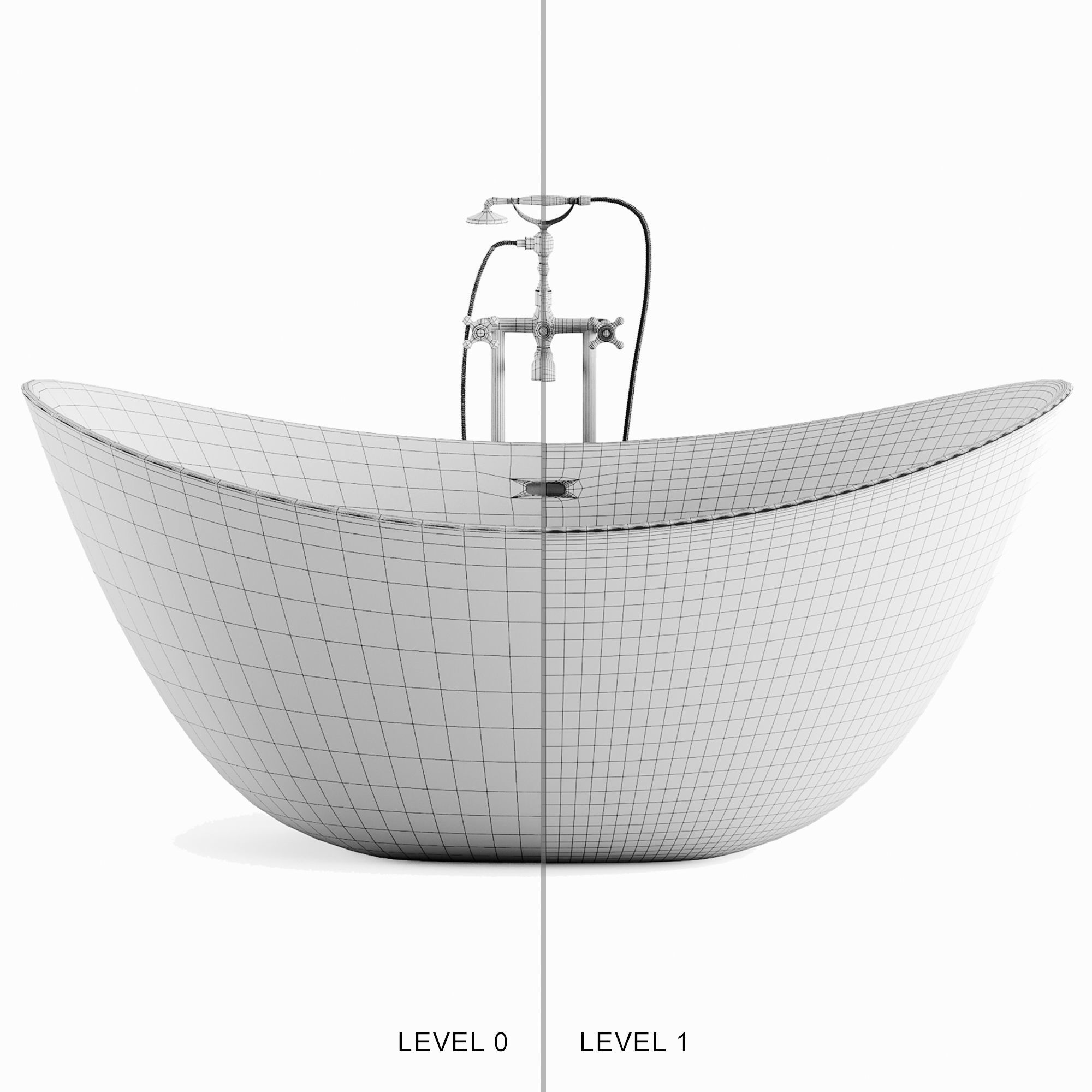 SIENA bathtup Low-poly 3D model_5