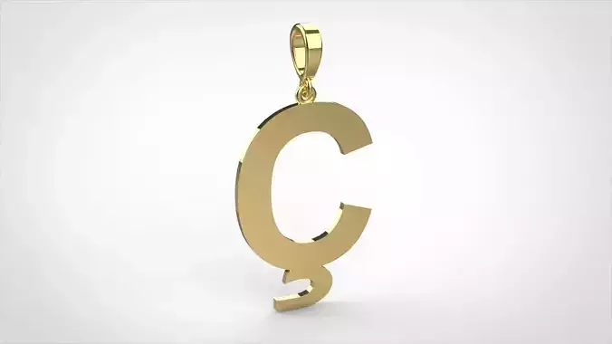 pendant alphabet arial   C  small 