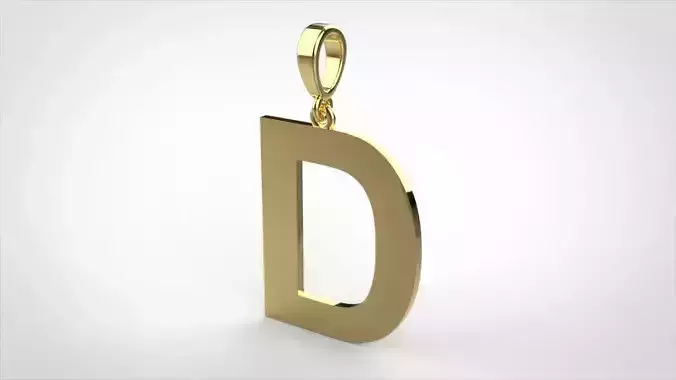  pendant alphabet arial  D small