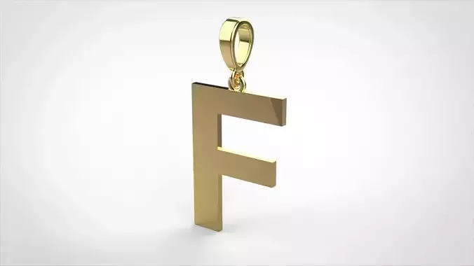  pendant alphabet arial  F small 