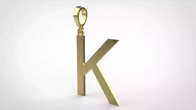  pendant alphabet arial K small