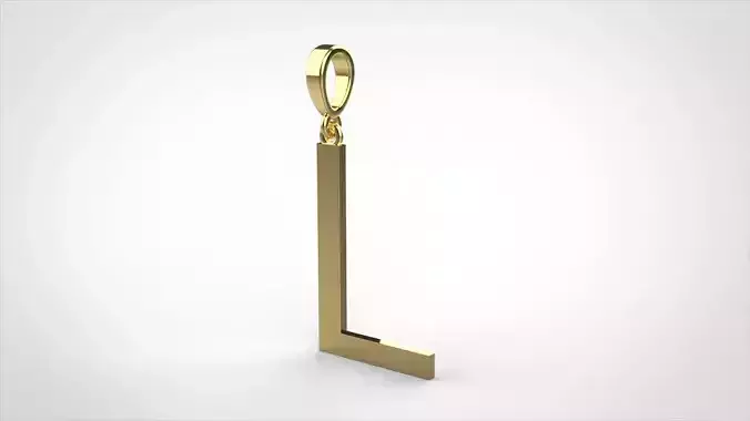  pendant alphabet arial  L small 