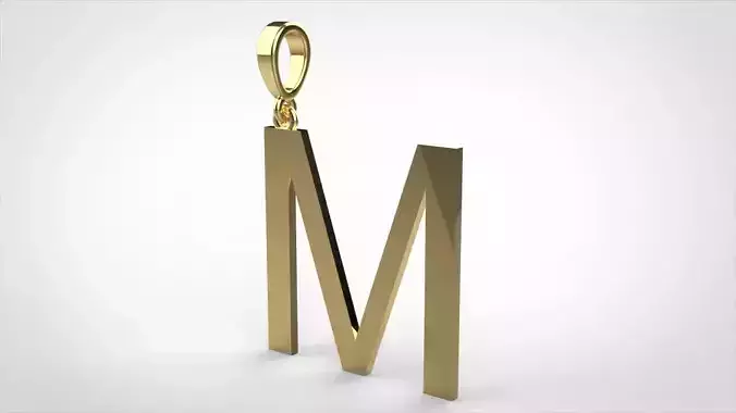 pendant alphabet arial M small 