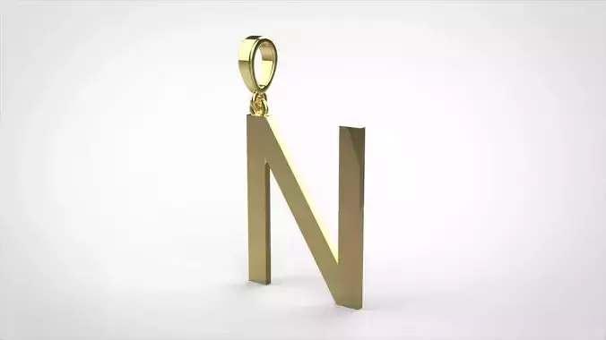 pendant alphabet arial  N small 
