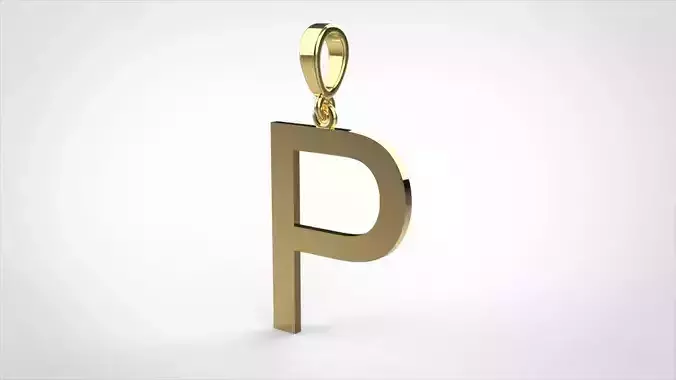  pendant alphabet arial P small 