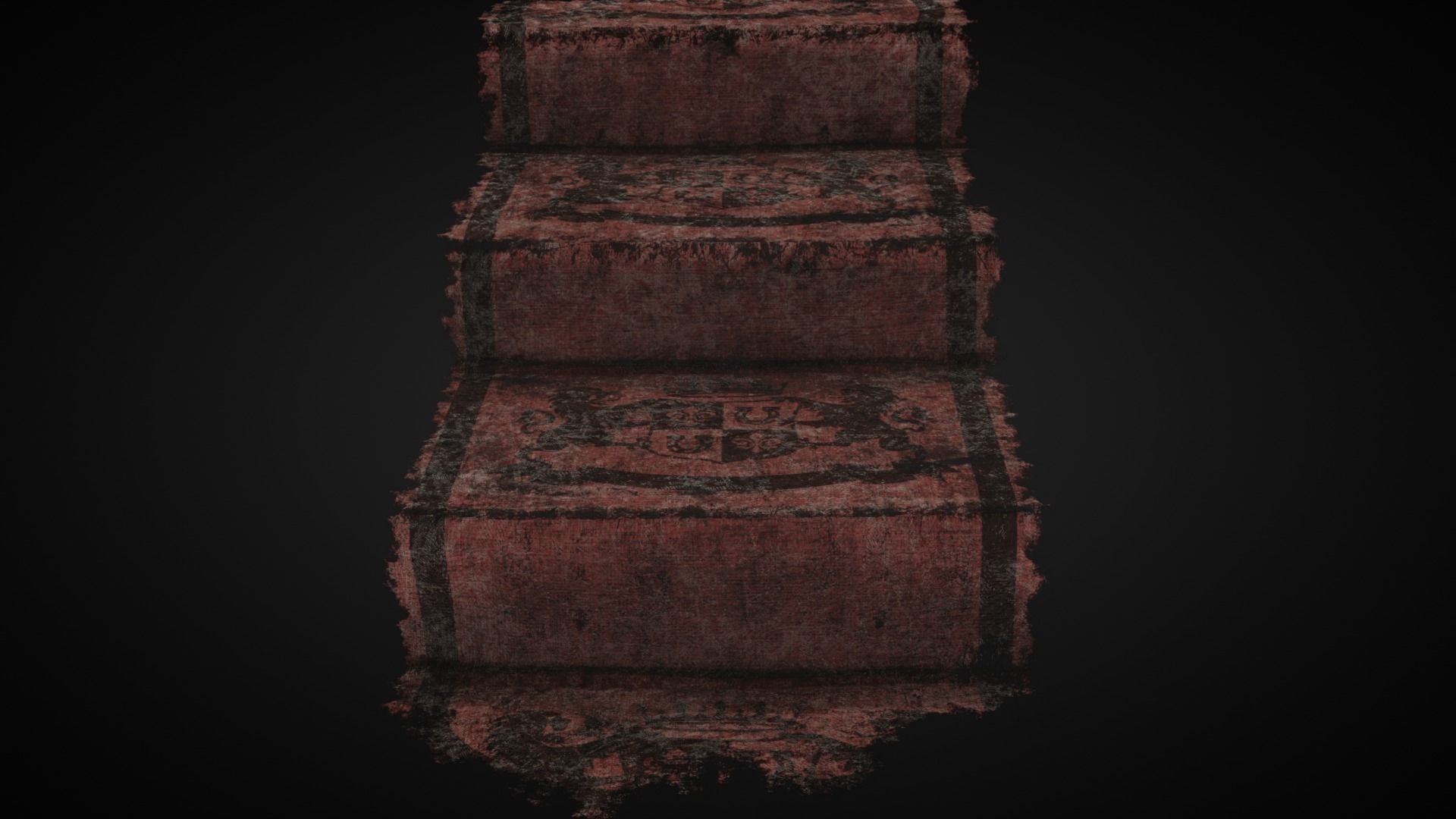 Old medieval Carpet PBR Game ready Low-poly 3D model_5