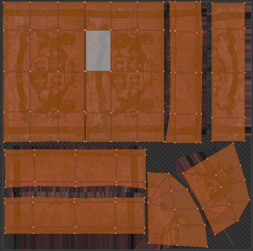 Old medieval Carpet PBR Game ready Low-poly 3D model_8