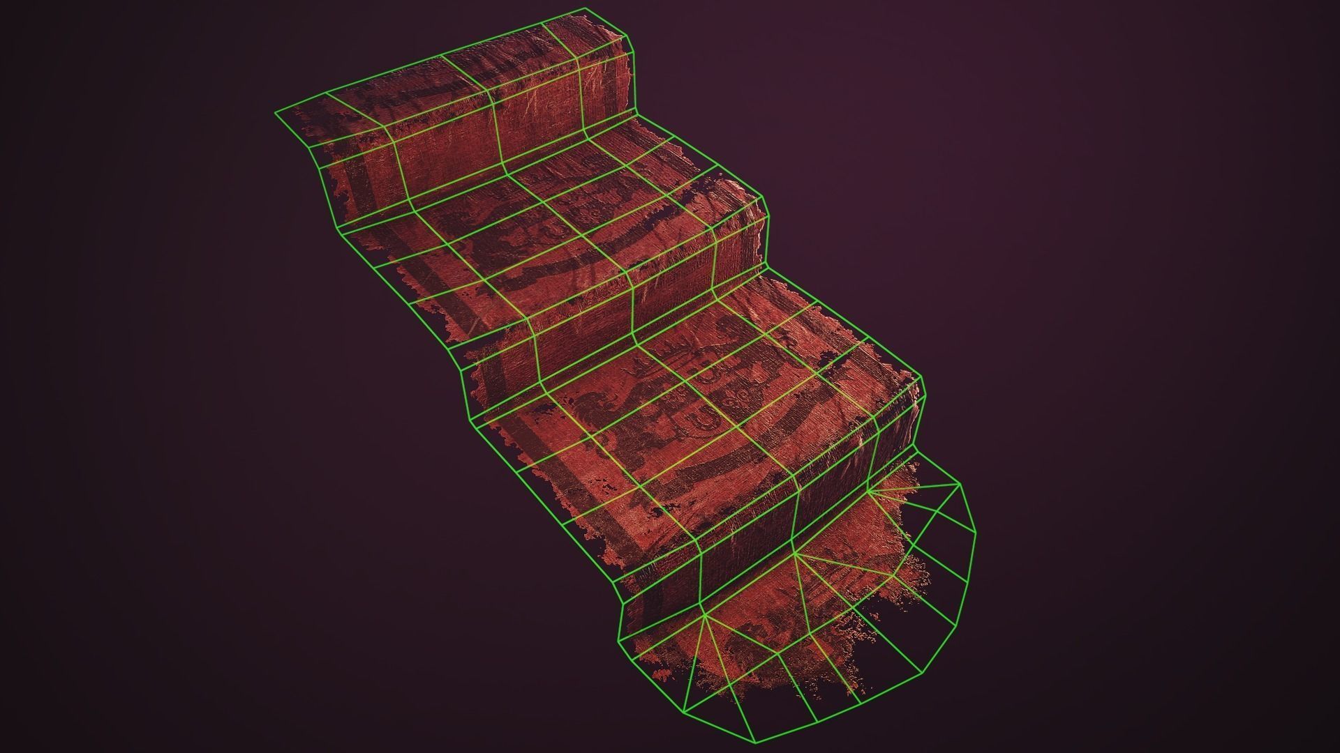 Old medieval Carpet PBR Game ready Low-poly 3D model_6