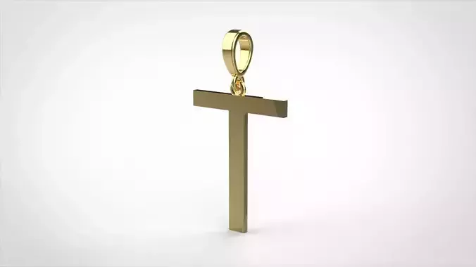   pendant alphabet arial  T small