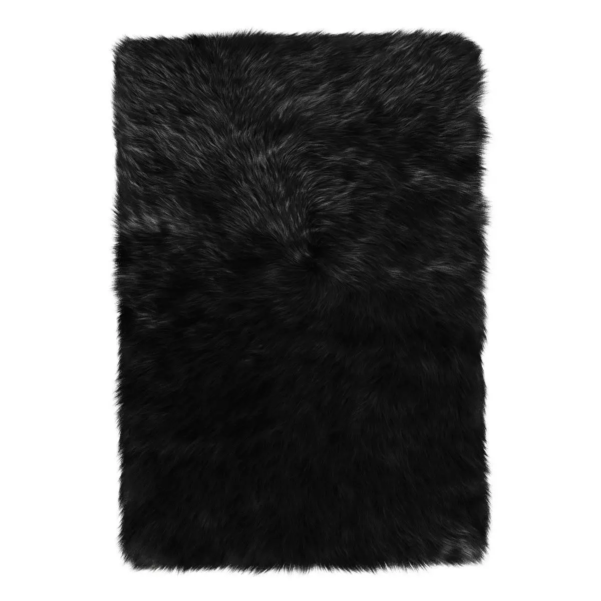 Faux Sheepskin Black Rug 3D model