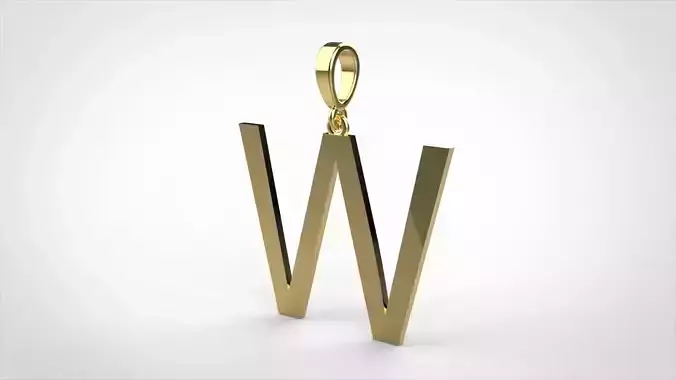 pendant alphabet arial W small 