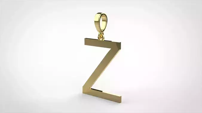 pendant alphabet arial  Z small