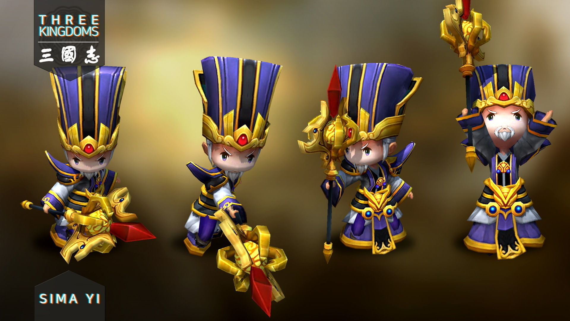 Three kingdoms - Sima Yi Low-poly 3D model_3