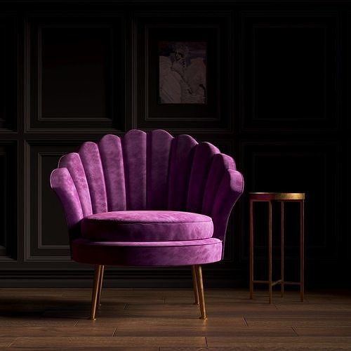 Chair Trapezium 3D model 2