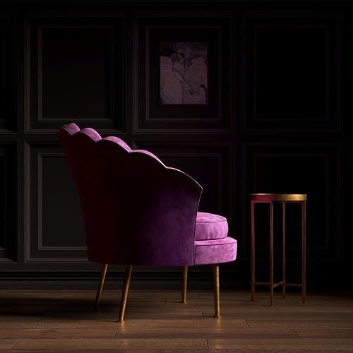 Chair Trapezium 3D model 3