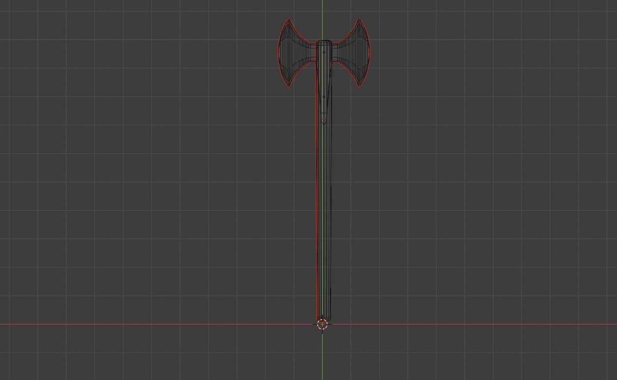 Medieval  Double Axe V2 3D model_20