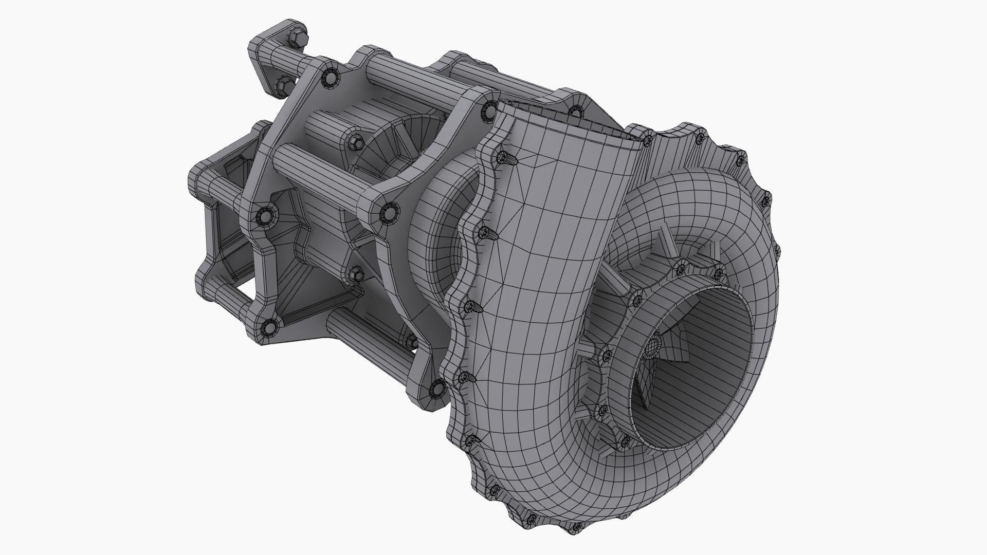 HARTS 140mm Billet Charger Low-poly 3D model_10