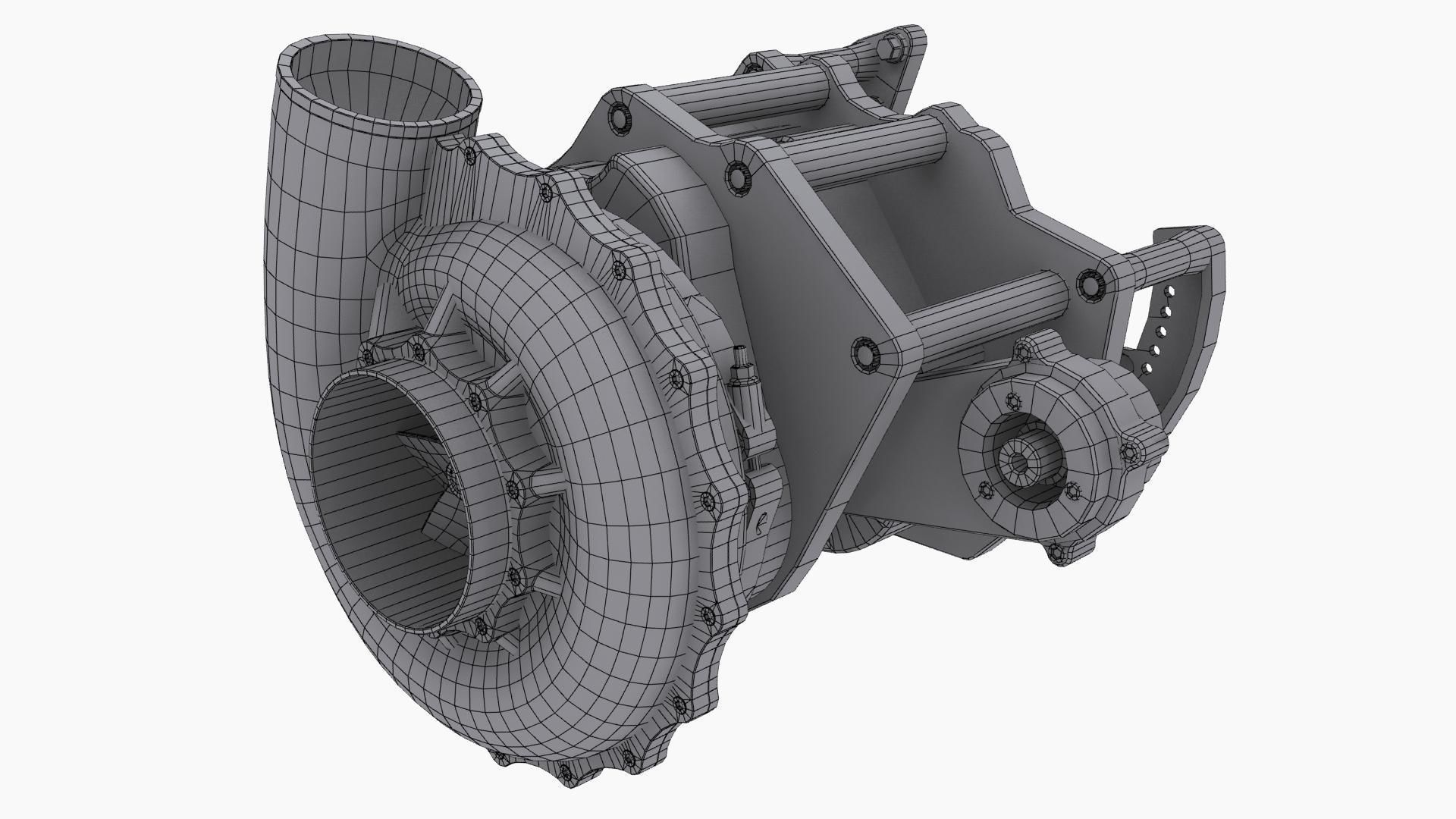HARTS 140mm Billet Charger Low-poly 3D model_12