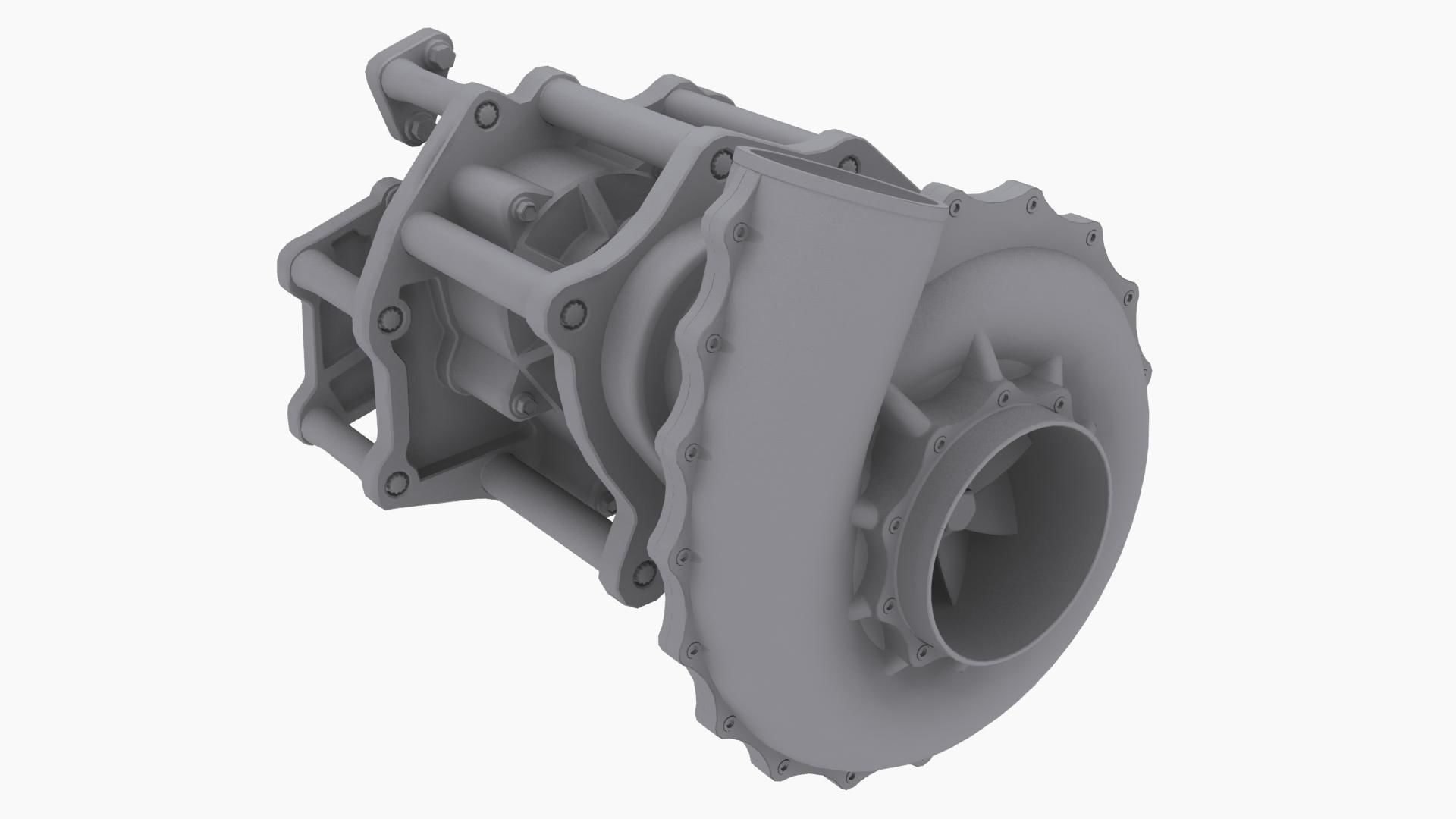 HARTS 140mm Billet Charger Low-poly 3D model_7